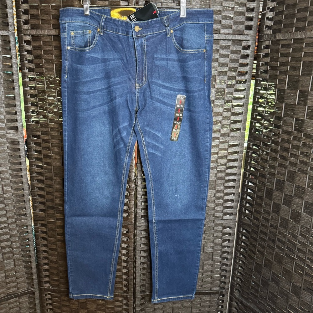 Blu Rock Denim Jeans in Dark Blue Size 36 NWT